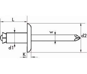 REMACHE FLOR BRALO ALUMINIO / ACERO CABEZA ANCHA